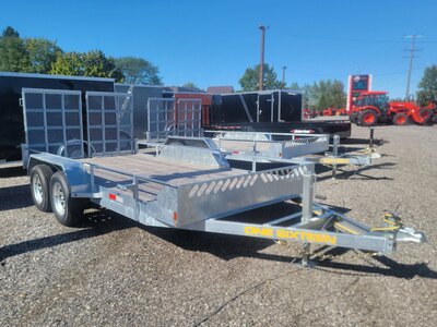 7 X 14 Tandem Axle Open Rail Utility Trailer