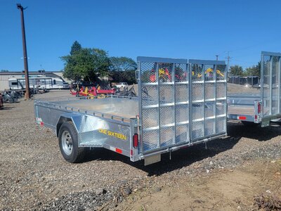 7x12 HD Single Axle Galvanized Utility Trailer