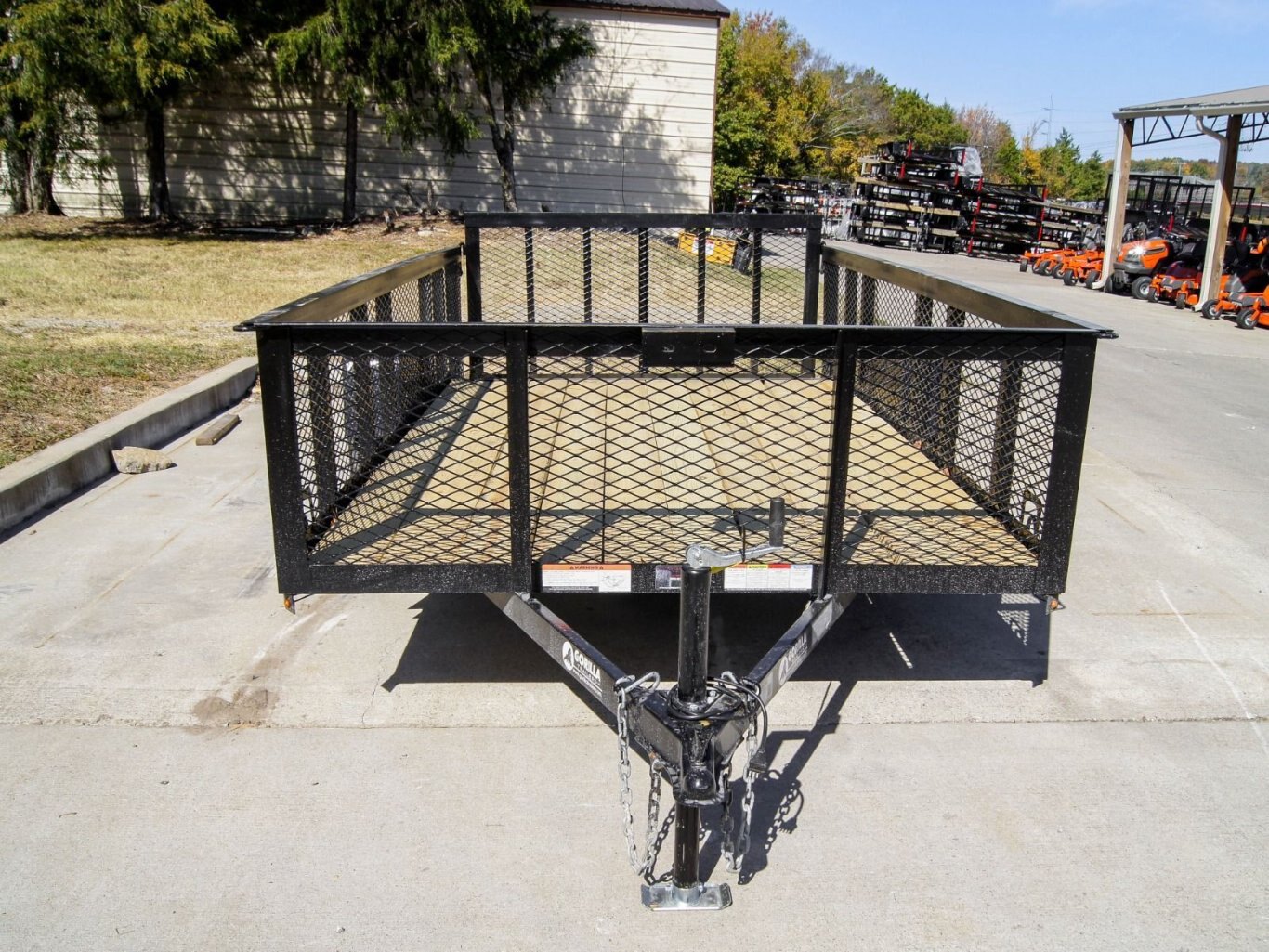 GORILLA TRAILER UTILITY 6'.4 X 12', 2' MESH SIDES, 3500# AXLES