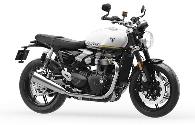 2025 Triumph NEW SPEED TWIN 1200 Crystal White / Sapphire Black