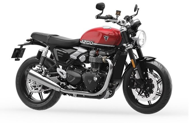 2025 Triumph NEW SPEED TWIN 1200 Carnival Red / Sapphire Black