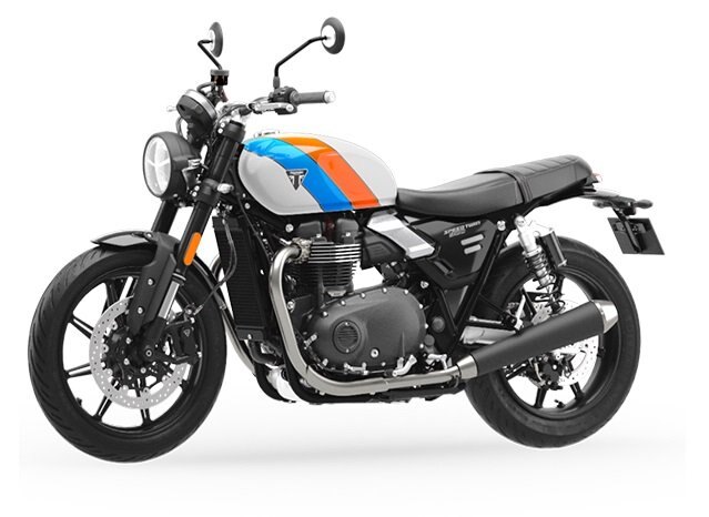 2025 Triumph NEW SPEED TWIN 900 Pure White/Maui Blue/Tangerine Orange