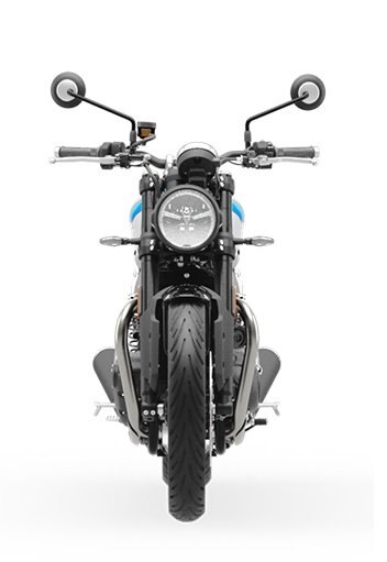 2025 Triumph NEW SPEED TWIN 900 Pure White/Maui Blue/Tangerine Orange