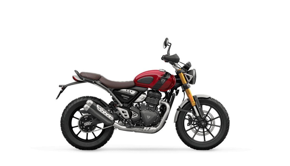 2025 Triumph SCRAMBLER 400 X CARNIVAL RED / PHANTOM BLACK