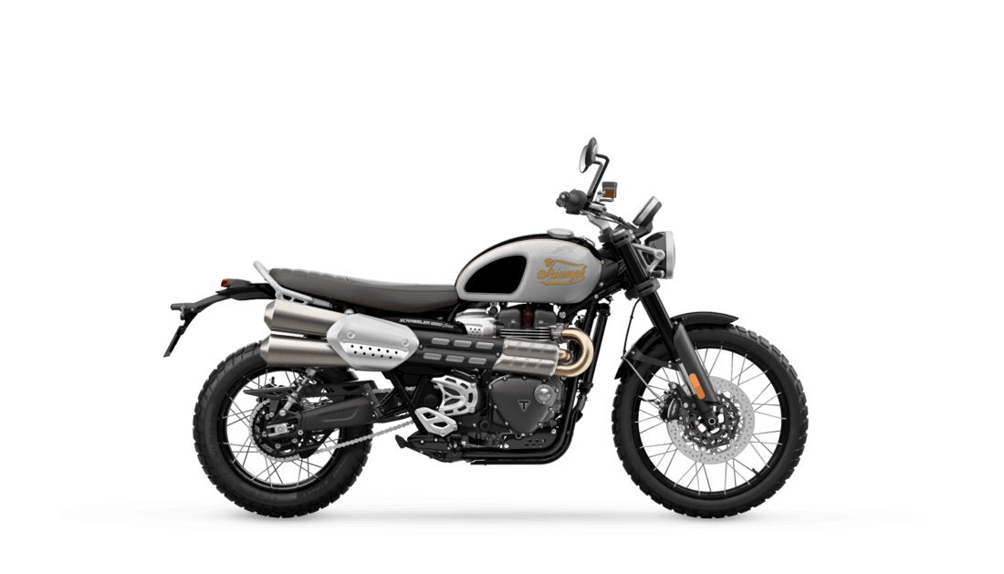 2025 Triumph SCRAMBLER 1200 X ICON EDITION ALUMINIUM SILVER SAPPHIRE BLACK