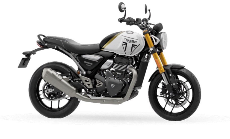 2026 Triumph SPEED 400 Pearl Metallic White and Phantom Black