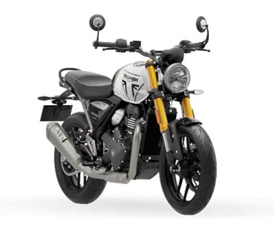 2026 Triumph SPEED 400 Pearl Metallic White and Phantom Black