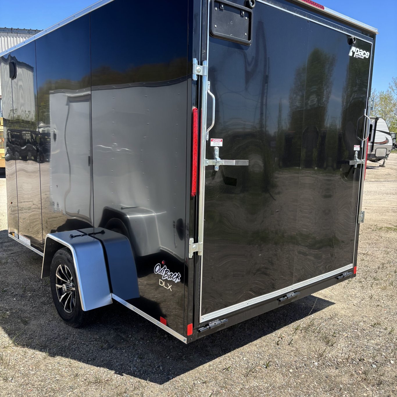 2025 Pace American Outback DLX 7 x 12 Ramp + 12 Door BLACK