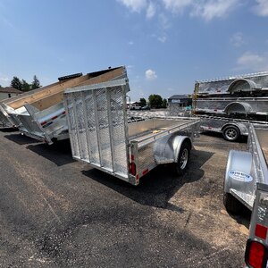Aluminum 5x10 strait gate single Axle Utility Trailer