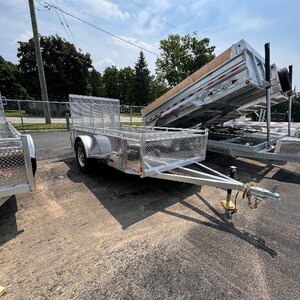 Aluminum 5x10 strait gate single Axle Utility Trailer
