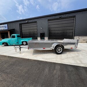 Aluminum 6x12 bifold Single Axle Utility Trailer