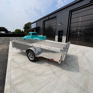 Aluminum 6x12 bifold Single Axle Utility Trailer