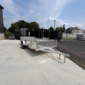 Aluminum 6x10 byfold rear gate Single Axle Utility Trailer