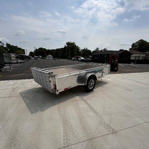 Aluminum 6x10 byfold rear gate Single Axle Utility Trailer