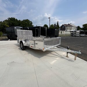 Aluminum 6x10 byfold rear gate Single Axle Utility Trailer