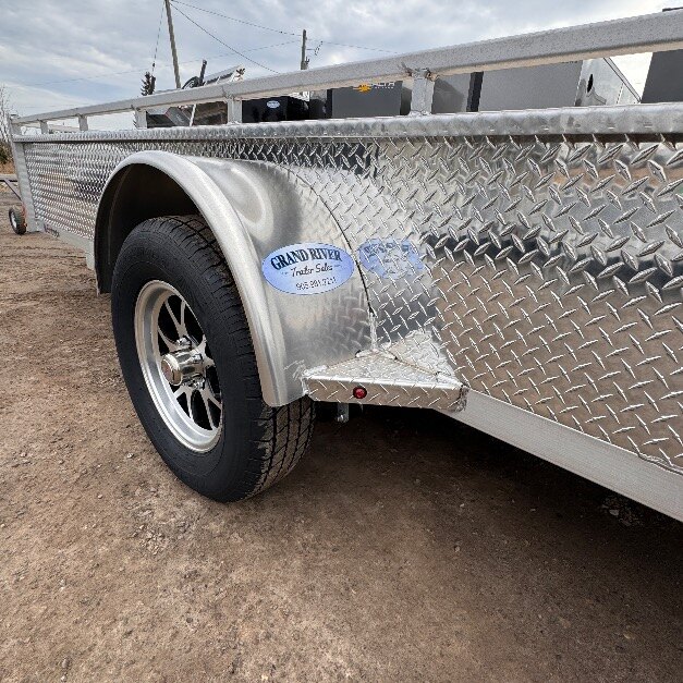 Aluminum 6x10 byfold ramp Single Axle Utility Trailer