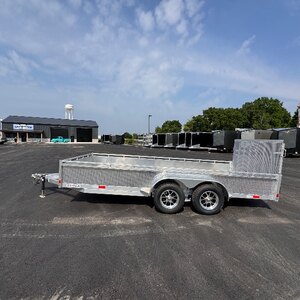 Aluminum 7x14 tandem Axle straight gate Landscape Utility Trailer