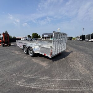 Aluminum 7x14 tandem Axle straight gate Landscape Utility Trailer