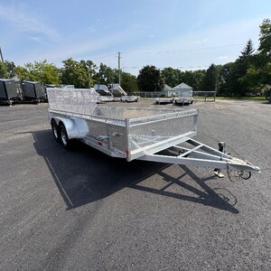 Aluminum 7x14 tandem Axle straight gate Landscape Utility Trailer
