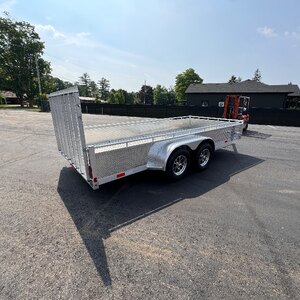 Aluminum 7x16 Tandem Axle Landscape Utility trailer Strait gate