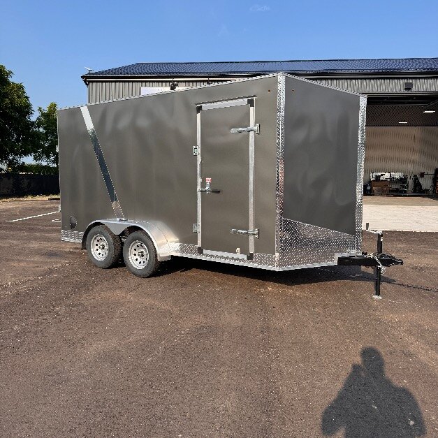 7x14+Vee 7FT INT Tandem Axle Enclosed Trailer