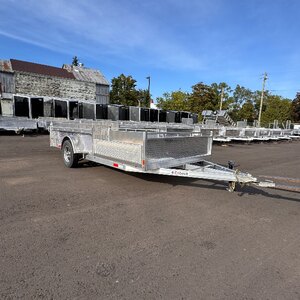 Aluminum 7x14 Single Axle Side Load ATV utility trailer