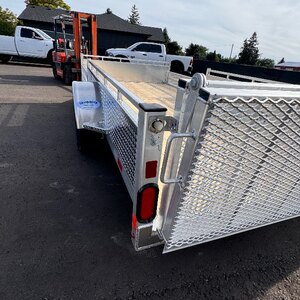 Aluminum 7x14 Single Axle Side Load ATV utility trailer