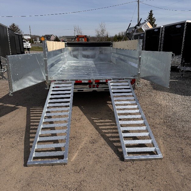 Galvanized 82x12 7TON Dump Trailer With Ramps