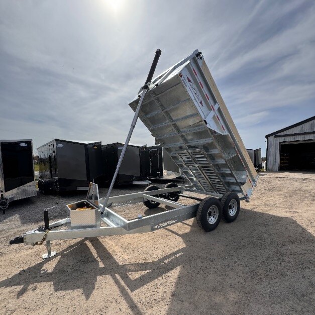 Galvanized 82x14 7TON Dump Trailer With Ramps