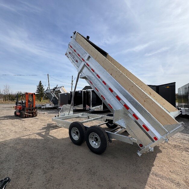 Galvanized 82x14 7TON Dump Trailer With Ramps