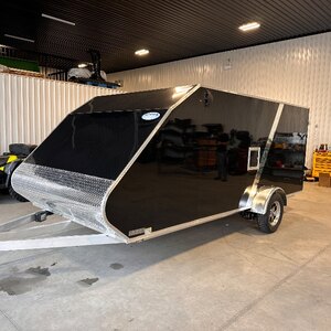 Aluminum 7x16 2 place Hybrid Snowmobile/ 2 ATV Trailer