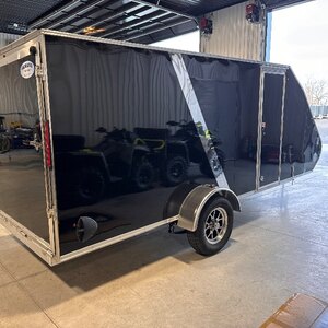 Aluminum 7x16 2 place Hybrid Snowmobile/ 2 ATV Trailer