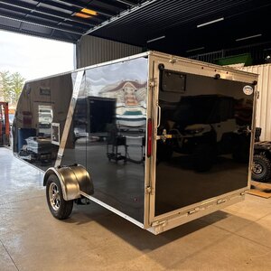 Aluminum 7x16 2 place Hybrid Snowmobile/ 2ATV Trailer