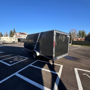 Aluminum 7x16 2 place Hybrid Snowmobile/ 2 ATV Trailer