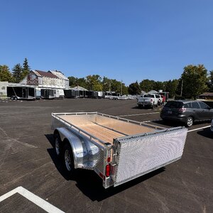 Aluminum 7x14 Tandem Axle Bifold ramp Landscape Utility Trailer