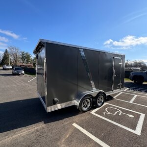 Aluminum 7x16Vee Tandem Axle 7FT INT t Enclosed cargo Trailer
