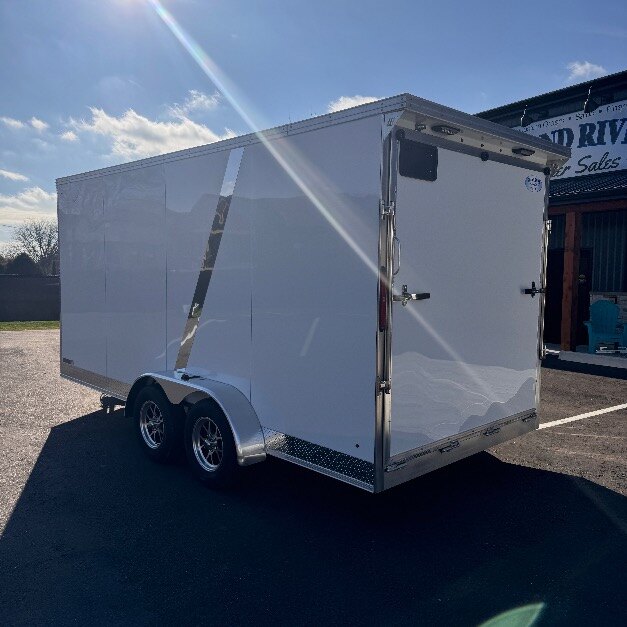 Aluminum 7x16+Vee Tandem Axle 7FT INT Height Enclosed Trailer