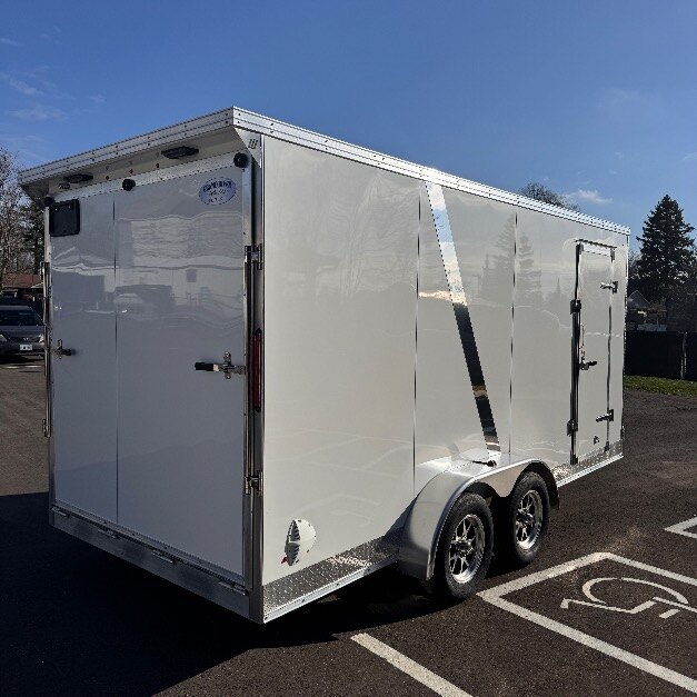 Aluminum 7x16+Vee Tandem Axle 7FT INT Height Enclosed Trailer