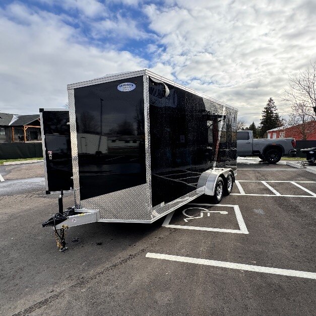 Aluminum 7x16 7FT INT Tandem Enclosed cargo Trailer