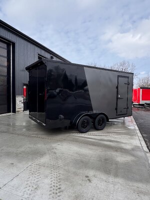 Aluminum Blackout 7x16 7FT INT Enclosed Cargo Trailer