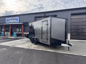 Aluminum Blackout 7x14 7FT INT Enclosed Cargo Trailer
