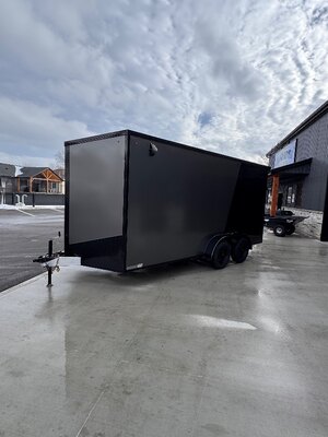 Aluminum Blackout 7x14 7FT INT Enclosed Cargo Trailer