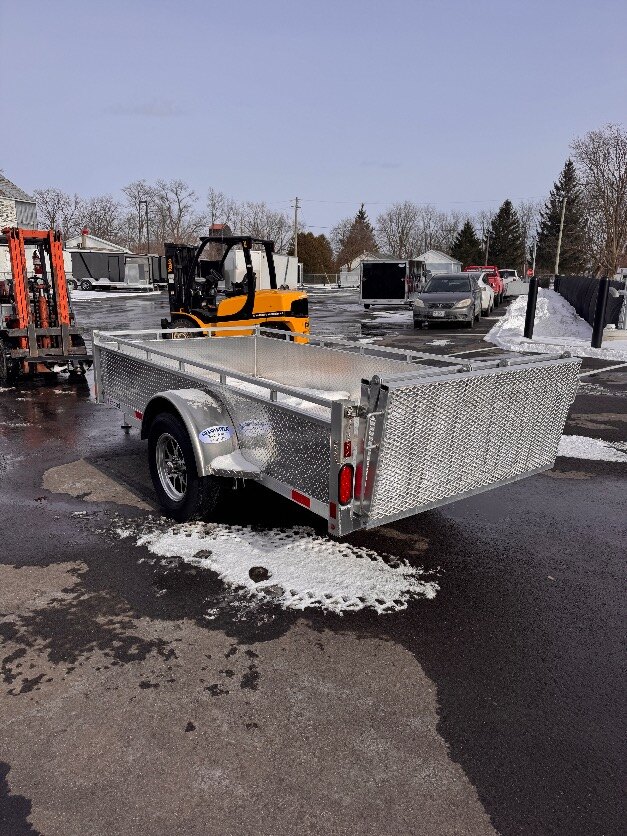 Aluminum 5x10 Byfold gate single Axle Utility Trailer