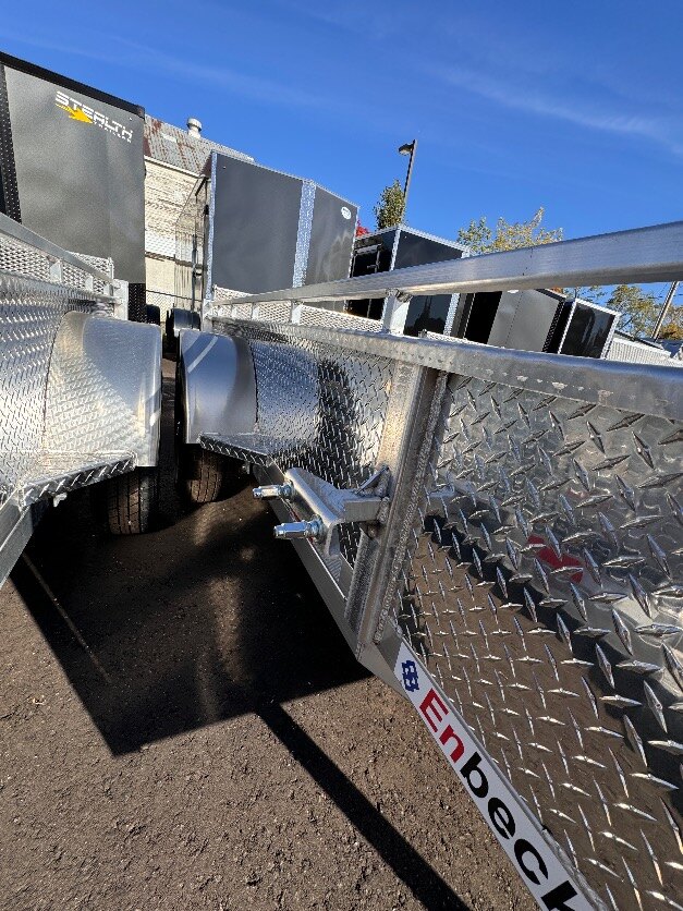 Aluminum 5x10 Byfold gate single Axle Utility Trailer