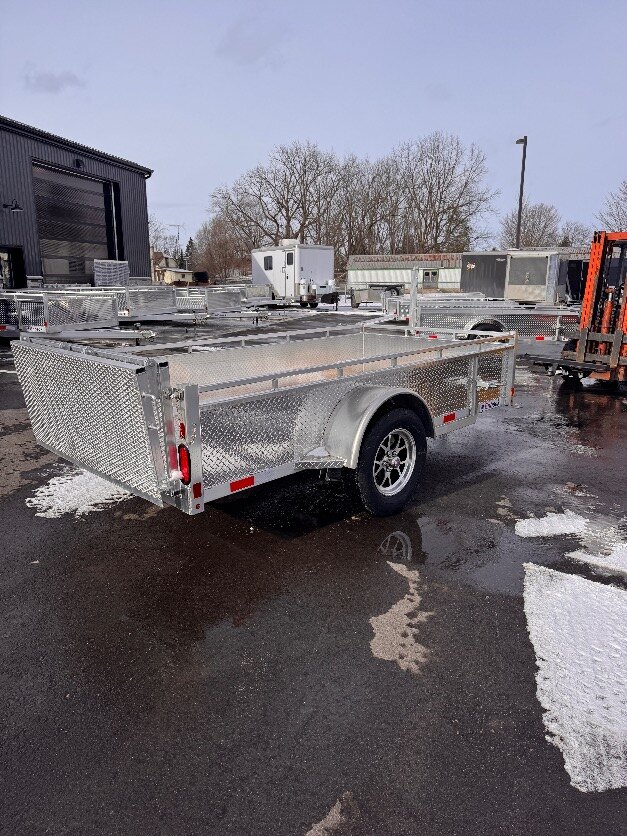 Aluminum 5x10 Byfold gate single Axle Utility Trailer