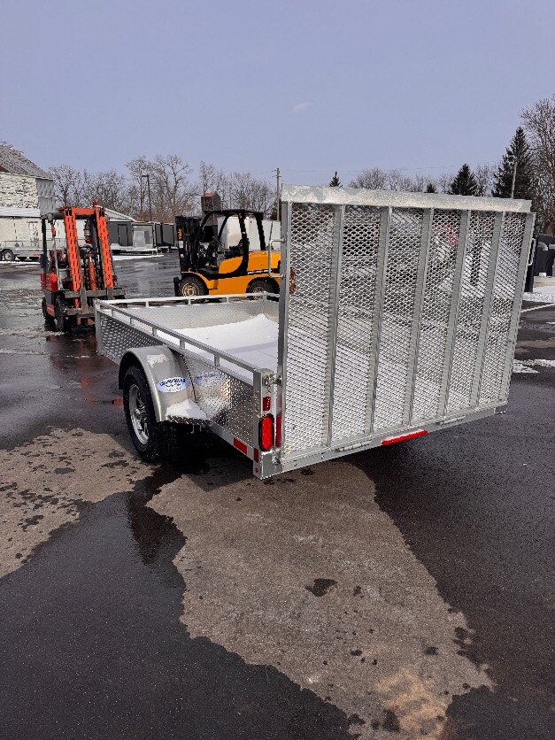 Aluminum 6x12 strait gate Single Axle Utility Trailer