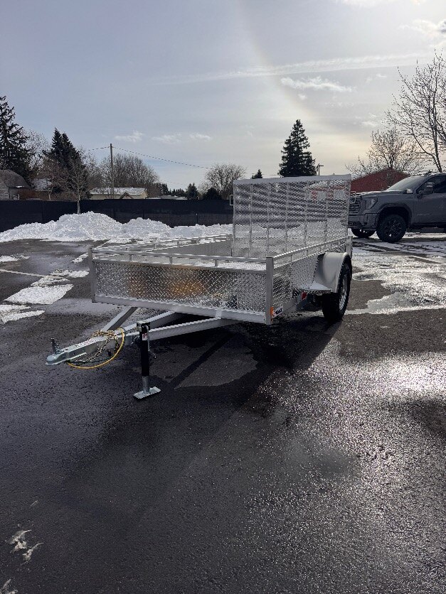 Aluminum 6x12 strait gate Single Axle Utility Trailer