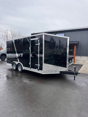 8.5x16 Tandem Axle 7.6Ft INT Height Enclosed cargo Trailer
