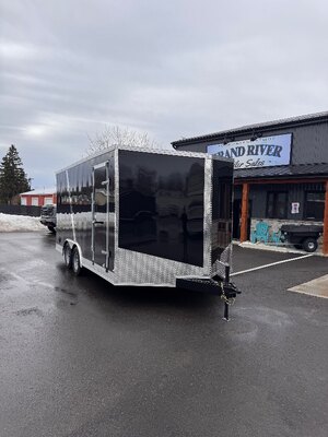 8.5x16 Tandem Axle 7.6Ft INT Height Enclosed cargo Trailer