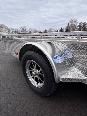 Aluminum 7x12 Single Axle Utility trailer